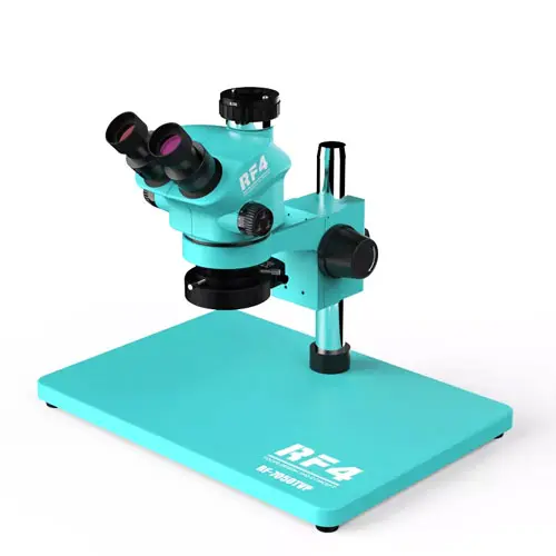RF4 RF7050Pro 7-50X Synchronous Zoom Trinocular Stereo Microscope With Big Base