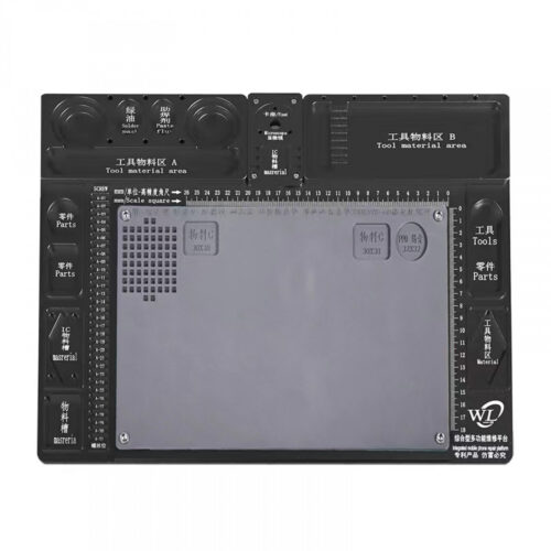 WL Aluminum Alloy Microscope Base Platform Pad High Heat Resistant Maintenance Mat For Phone Repair Platform