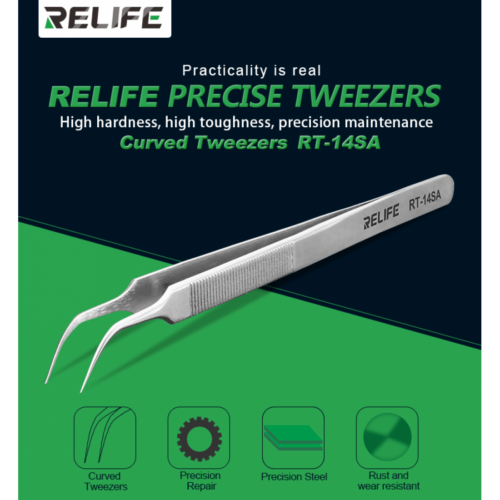 RELIFE RT-14SA ANTI-STATIC PRECISION STAINLESS STEEL TWEEZER