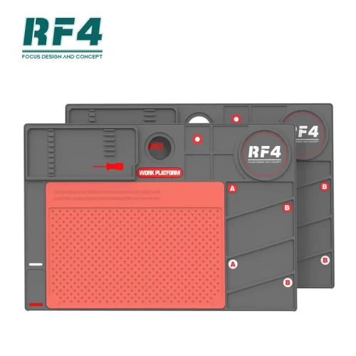 RF4 RF-PO2 double layer Microscope Maintenance Mat Heat insulation pad Multifuction Phone Repair Platform Soldering Silicone Mat