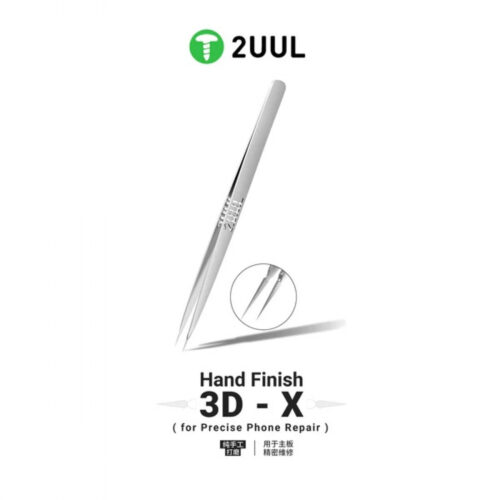 2UUL TW02 Hand Finish 3D-X Ornate-Patterned Tweezer for Phone Repair
