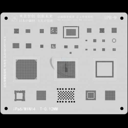 MIJING HIGH PRECISION BGA REBELLING STENCIL FOR IPH-9