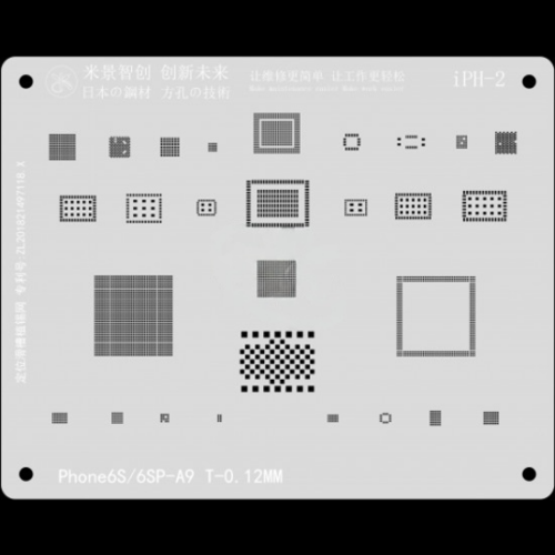 MiJing iPH-2 Rework Repair BGA Reballing Stencil for iPhone 6s/6s Plus