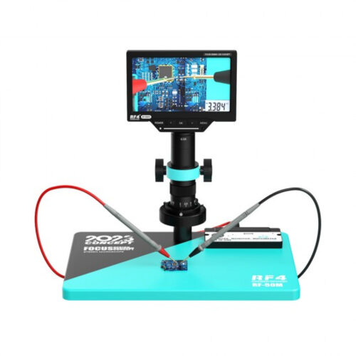 RF4 RF50M MONOCULAR MICROSCOPE WITH INBUILT MULTIMETER FUNCTION (7 INCH MONITOR) – WITH 0.5X HEIGHT LENS