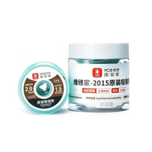 YCS 2015 Desoldering Wire 2.0mm Strong Tin Absorbing Wire ( Width 2.0MM / Length 1.5M ) – 1 PCS