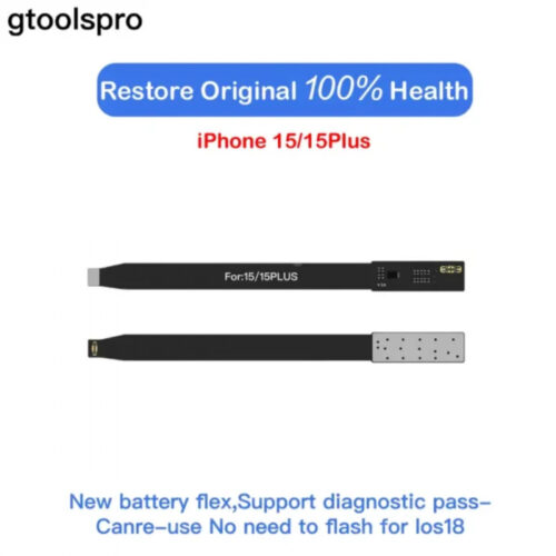 Gtoolspro iOS 18 Battery Health Repair Flex Cable For iPhone 15/15Plus