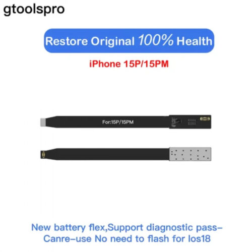 Gtoolspro iOS 18 Battery Health Repair Flex Cable For iPhone 15P/15PM