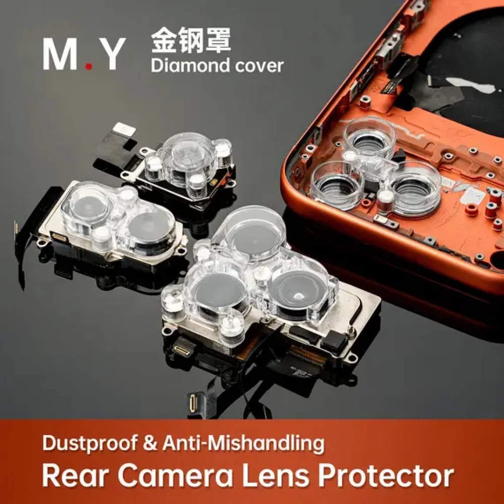 YCS Mr. Yang 4-in-1 Diamond Shield Rear Camera Repair Protective Cover Set for iPhone 6-17 Series - Image 2