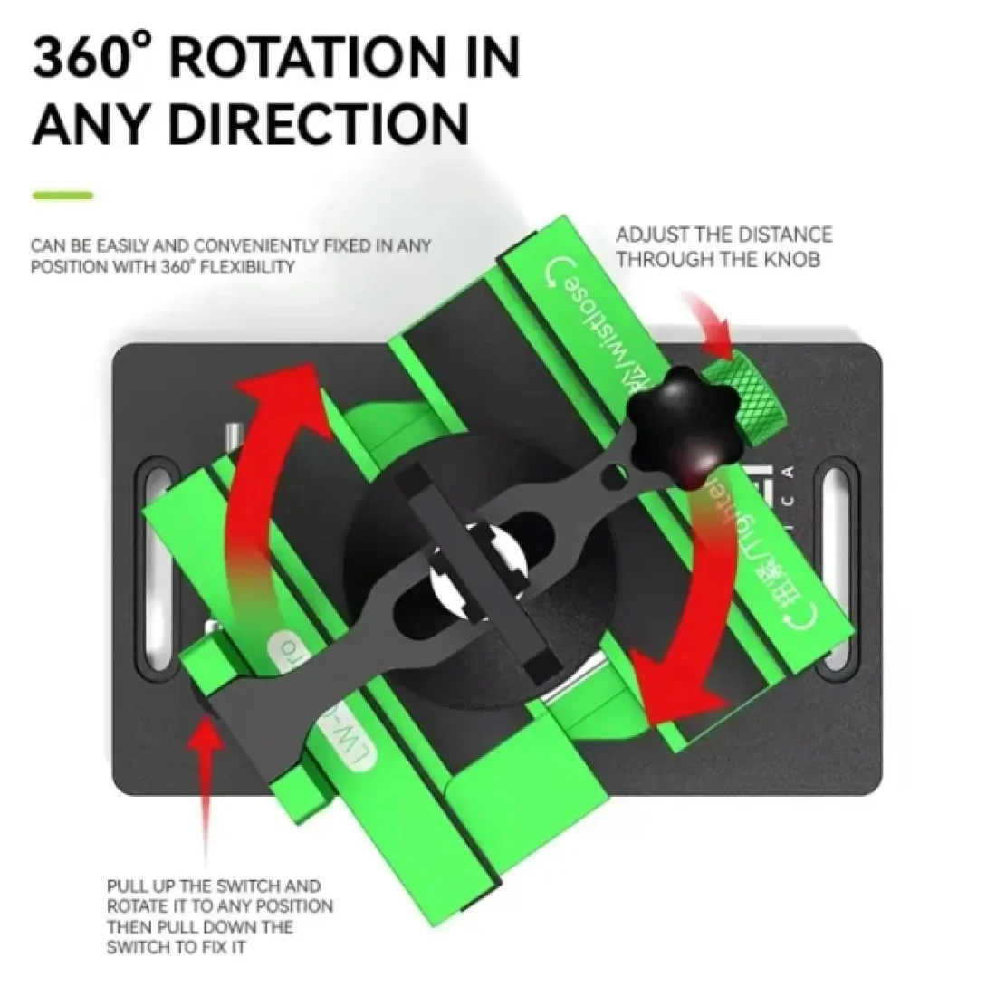 Luowei LW-021Pro 2-in-1 Universal 360° Rotating Mobile Phone Back Cover Glass Separation Fixture - Image 2