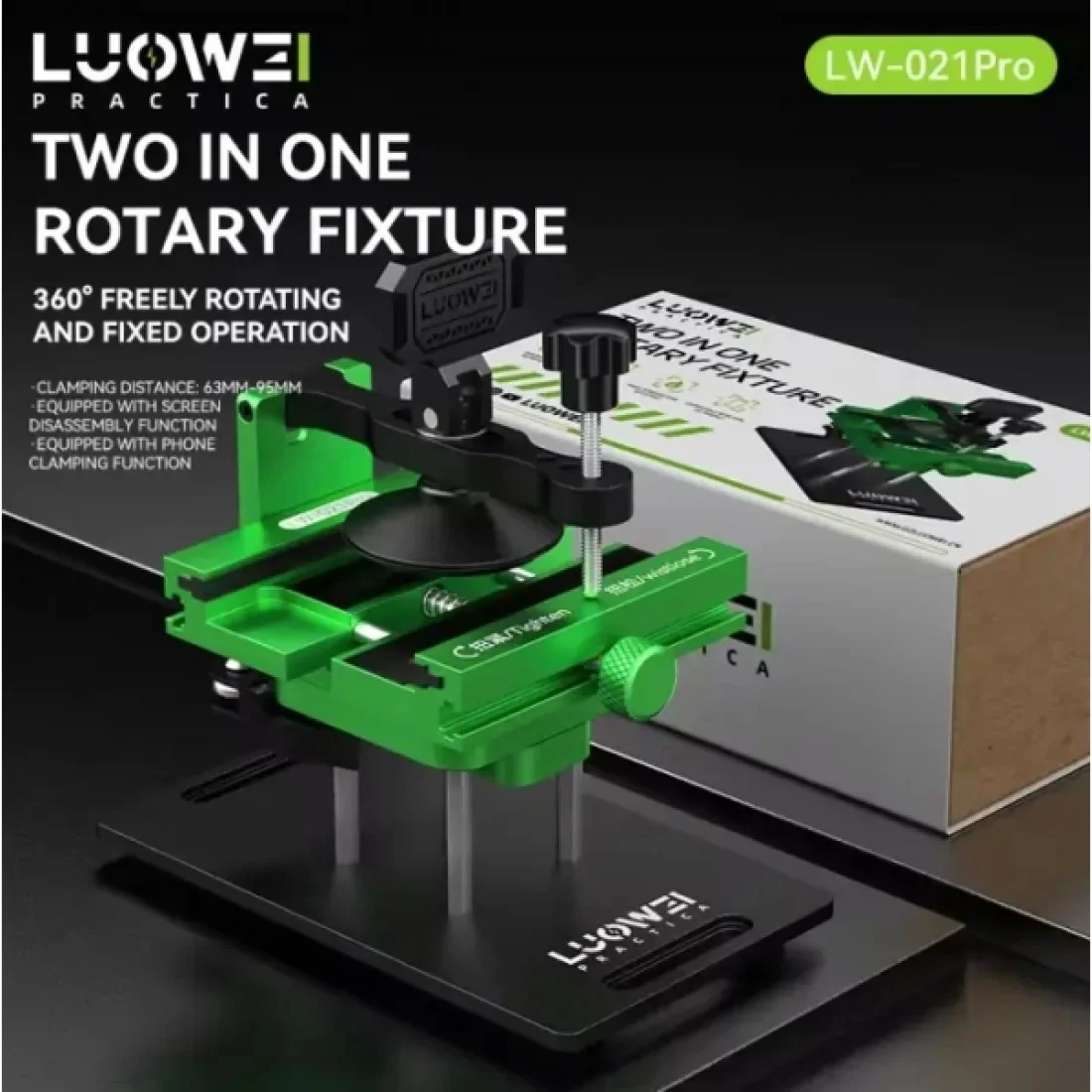 Luowei LW-021Pro 2-in-1 Universal 360° Rotating Mobile Phone Back Cover Glass Separation Fixture - Image 4