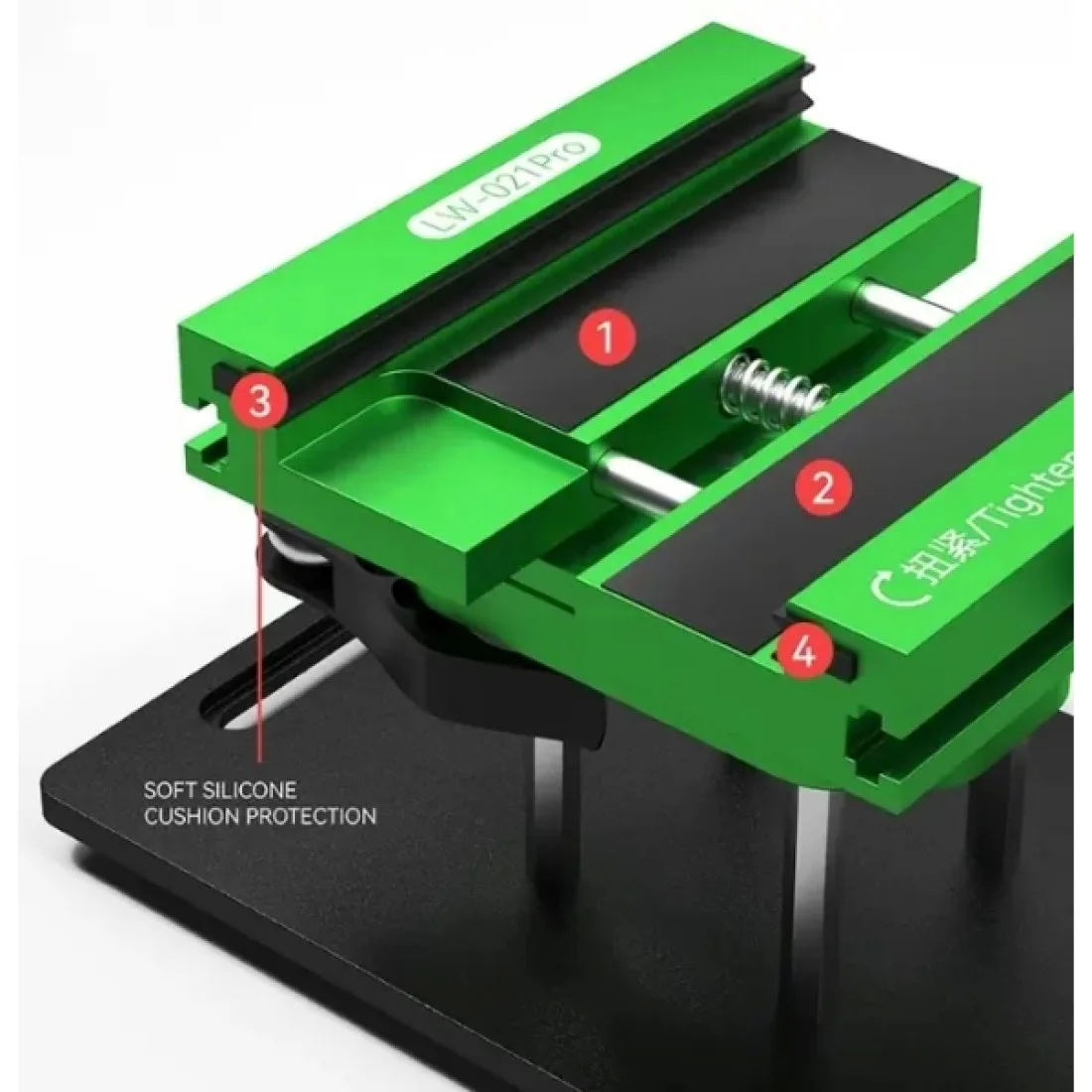 Luowei LW-021Pro 2-in-1 Universal 360° Rotating Mobile Phone Back Cover Glass Separation Fixture - Image 7